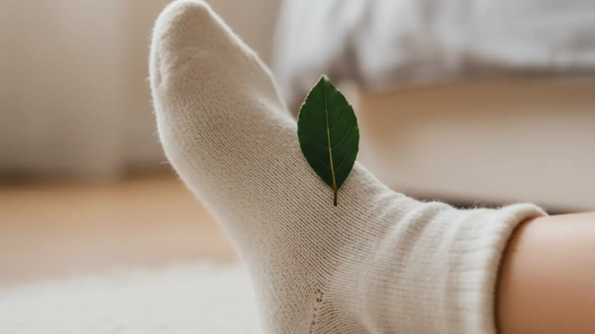 feuille laurier chaussettes